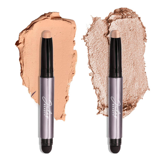 Julep Eyeshadow 101 Cr��me to Powder Waterproof Eyeshadow Stick Duo, Desert &amp; Champagne