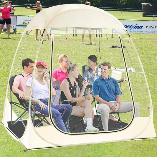 Sports Tent Instant Pop Up Tent Shelter with Sealed Floor Sun Shelter Clear Bubble Tent Sports Weatherproof Tent for Outdoor Watching Sport Events,Camping, Fishing (4~6 Person)
