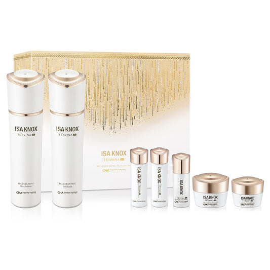ISA KNOX TE'RVINA AD Regenerating Skincare Set (12.7fl oz) - Hydrating, Nourishing & Firming Toner & Moisturizer Set for Youthful and Radiant Skin, Placenta, Rose Absolute | Korean Skincare