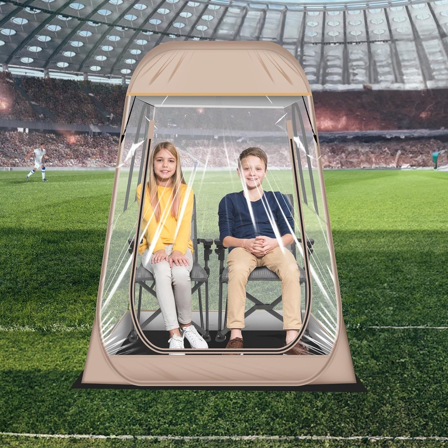 FOCHIER F Sports Tent Pop Up Bubble Tent 62" x 50" x 50" Weatherproof Pod Instant Tent Shelter Outdoor 2 Person with Top Cover and Floor Mat Portable Carry Bag for Camping Fishing Cheering Parades