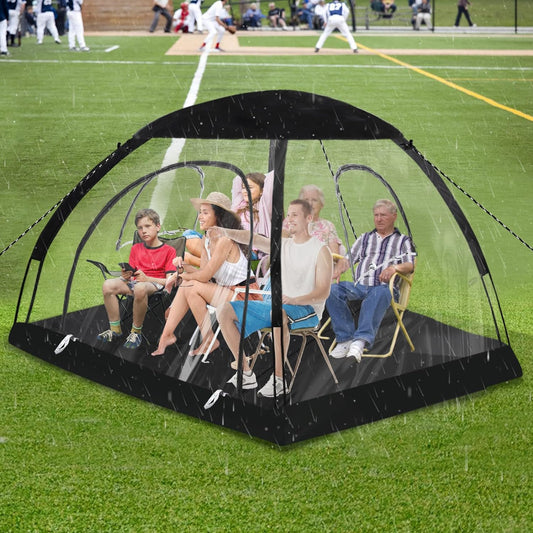 Large Sports Tent - 2/4/6 Persons Clear Rainproof Windproof Shelter, Outdoor Two Parents Winter Soccer Baseball Tents, Rain Sun Shelter for Watching Sports Events, Camping, Fishing