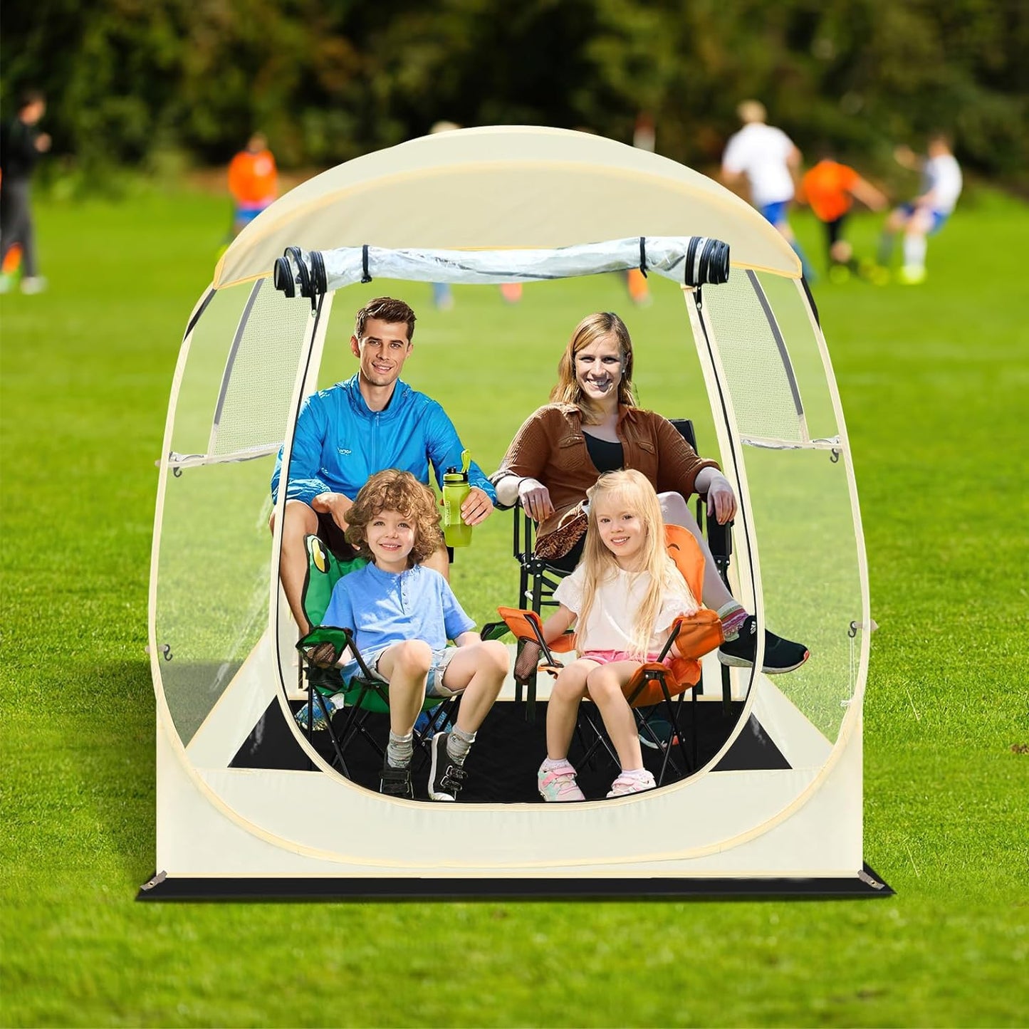 Pop-Up Bubble Tent - Featuring a Removable Top Cover, 3 Ventilation Ports, and a Removable Floor - Outdoor Sport Tent for 1-6 Prerson