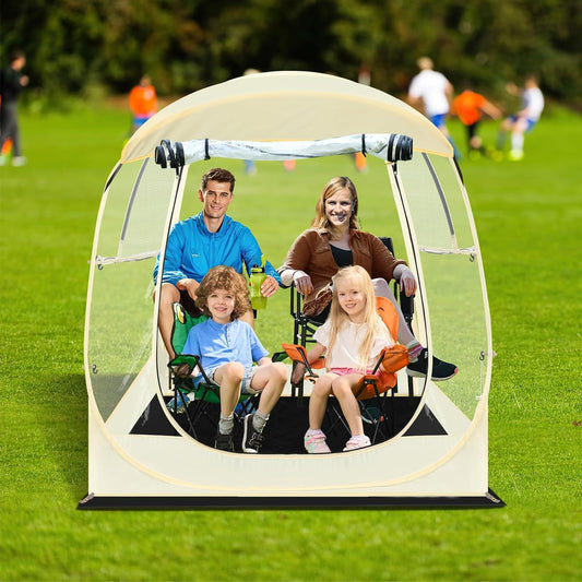 Pop-Up Bubble Tent - Featuring a Removable Top Cover, 3 Ventilation Ports, and a Removable Floor - Outdoor Sport Tent for 1-6 Prerson