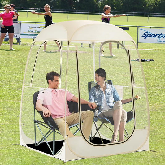 Sports Tent Instant Pop Up Tent Shelter with Sealed Floor Sun Shelter Clear Bubble Tent Sports Weatherproof Tent for Outdoor Watching Sport Events,Camping, Fishing (1~2 Person)