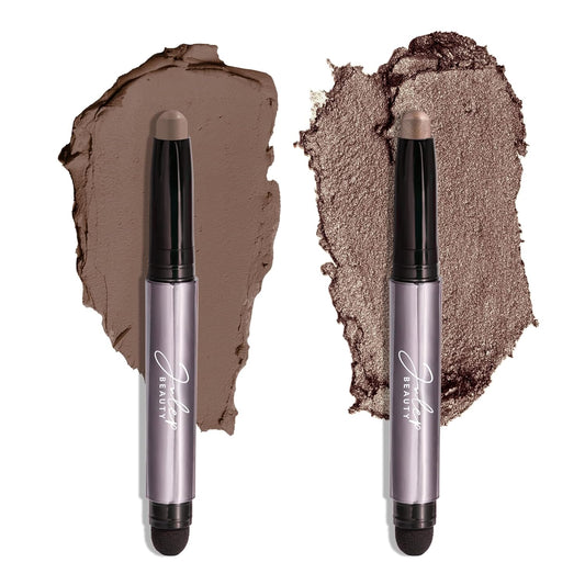 Julep Eyeshadow 101 Cr��me to Powder Waterproof Eyeshadow Stick Duo, Taupe Shimmer and Stone