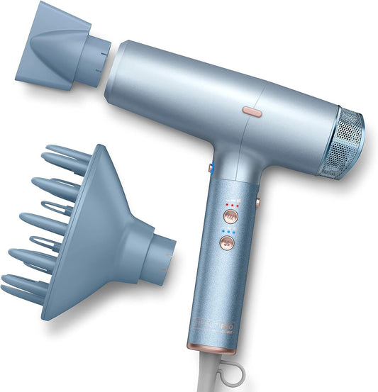 CONAIR INFINITIPRO DigitalAIRE Hair Dryer - 1875W Frizz-Eliminating Hair Dryer with Diffuser – Hair Blow Dryer with Up To 5x More Speed for Higher Air Pressure & Drying Power