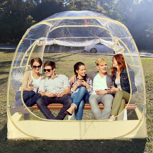 Screen Houses Pop-up Outdoor Camping Tent, 540 Degree Fully Transparent Non Dead Corner Gazebo