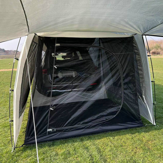 Outdoor Self-driving Travel Camping Barbecue Car Tail Extension Tent Multi-person Rain-proof Sunshade Trunk Tent - Blue Force Sports