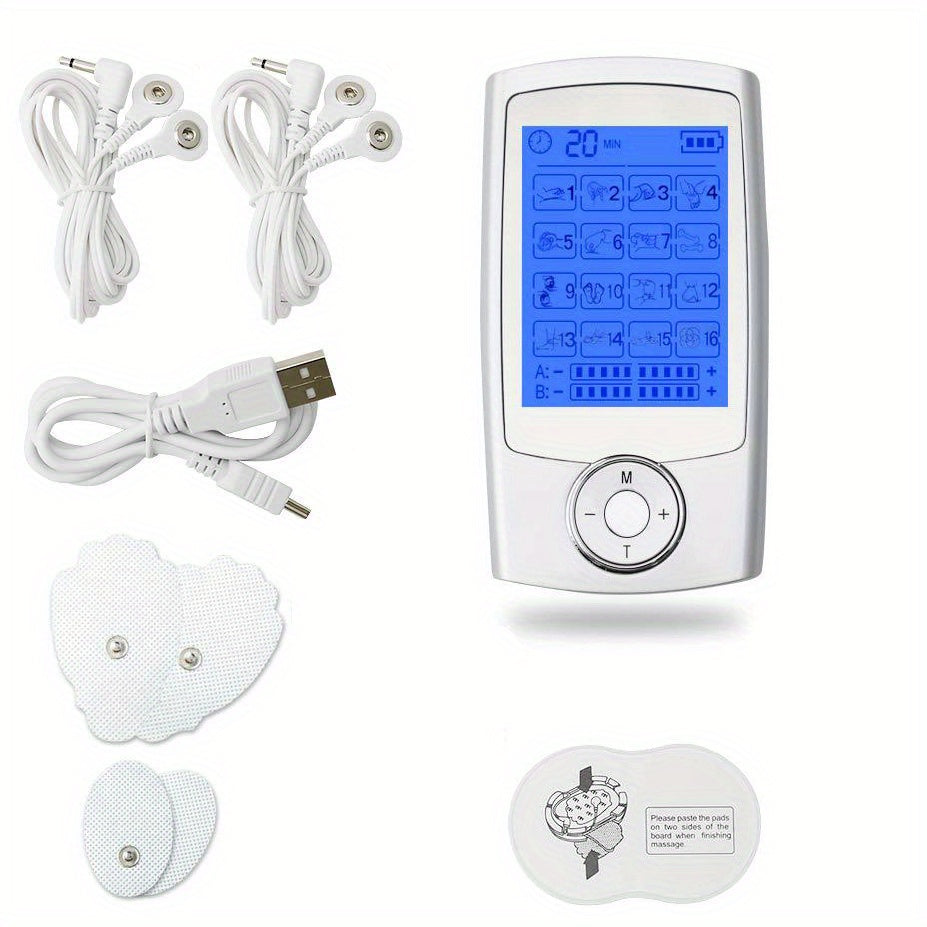 16-mode Tens Physiotherapy Instrument Mini Household Electronic Pulse Meridian Acupoint Acupuncture Muscle Massage Instrument