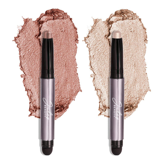 Julep Eyeshadow 101 Cr��me to Powder Waterproof Eyeshadow Stick Duo, Pearl Shimmer and Rose Shimmer