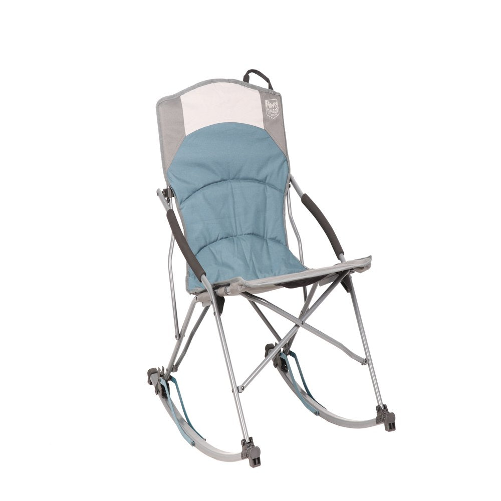Timber Ridge Catalpa Relax and Rocking Camping Chair, Red and Gray, Adult Use