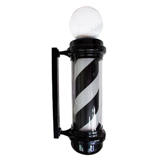 LED Barber Pole With Lamp Black