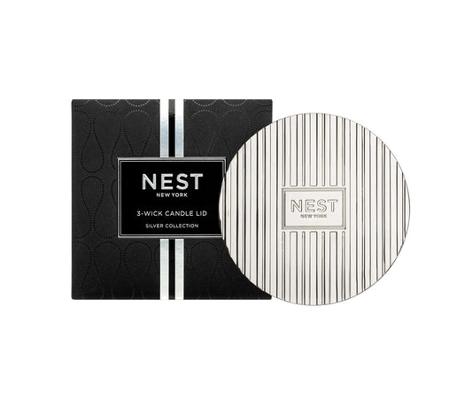 Silver 3-Wick Candle Lid