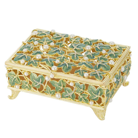 Ivy Gold and Enamel Pewter Box by Olivia Riegel