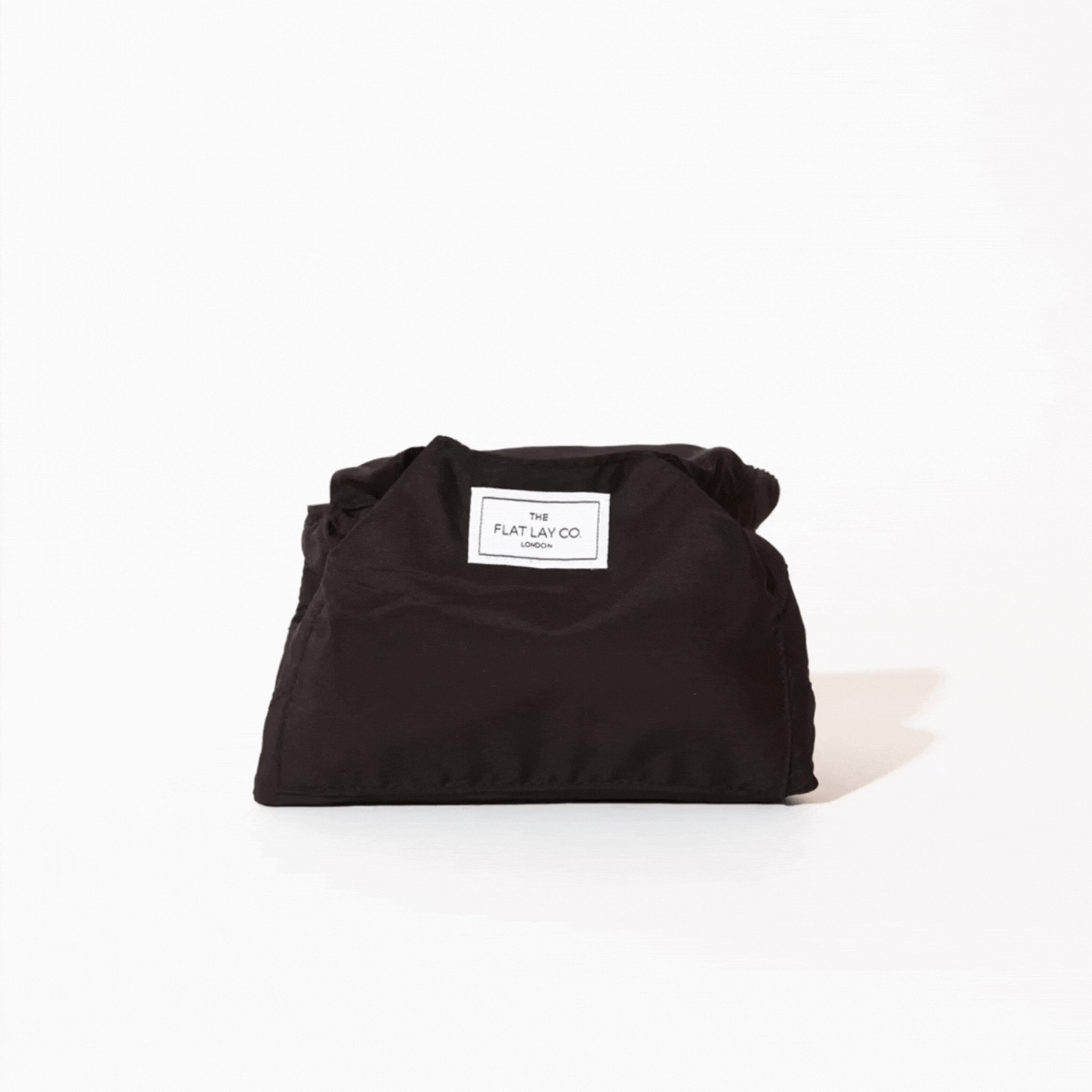 Classic Black Full Size Flat Lay Makeup Bag