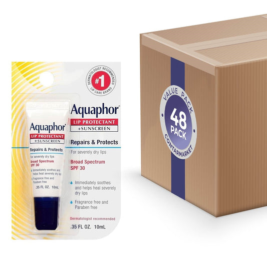 Aquaphor Lip Protectant Plus Sunscreen SPF 30 0.35 Oz- 48 Pack
