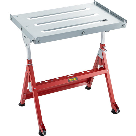 Vevorbrand Welding Table 30'' X 20'' Adjustable Angle & Height Portable Steel Welding Table，Strong Hold Industrial Bench