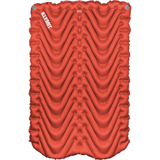 Klymit Insulated Double V Sleeping Pad, 74In X 47In X 3In, Red