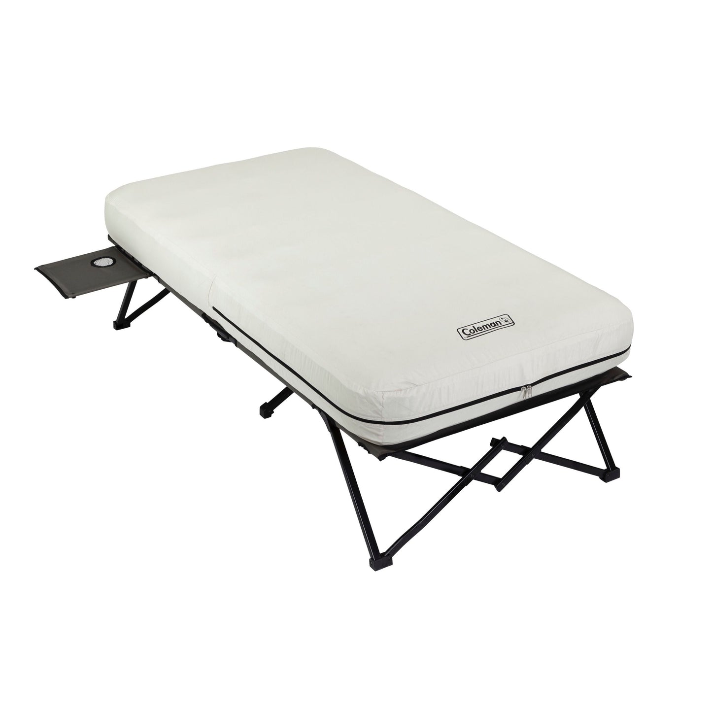 Twin Camping Cot Bed With Side Tables, Air-Tight & Battery Pump