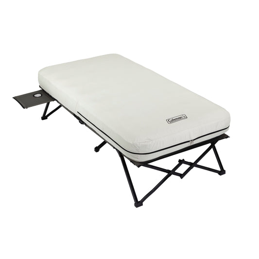 Twin Camping Cot Bed With Side Tables, Air-Tight & Battery Pump