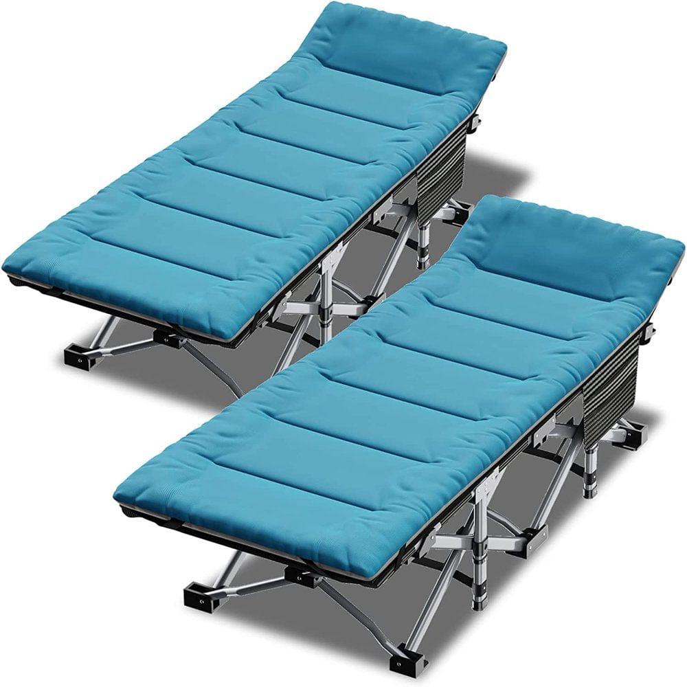ABORON Folding Camping Cot for Adults & Kids, Folding Guest Bed Cots,Sleeping Cot Folding Bed with 2 Sided Mattress & Carry Bag