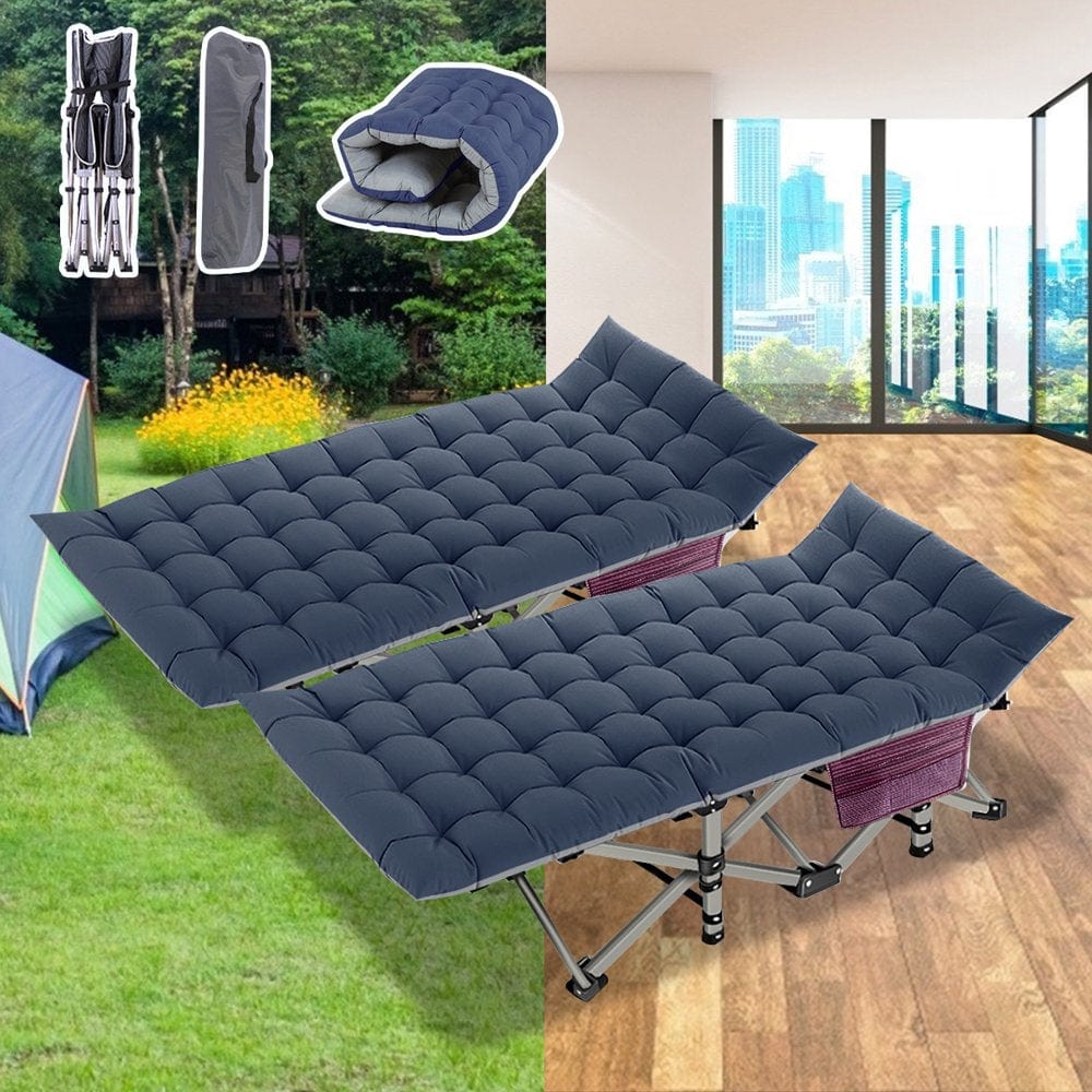 ABORON Folding Camping Cot for Adults & Kids, Folding Guest Bed Cots,Sleeping Cot Folding Bed with 2 Sided Mattress & Carry Bag