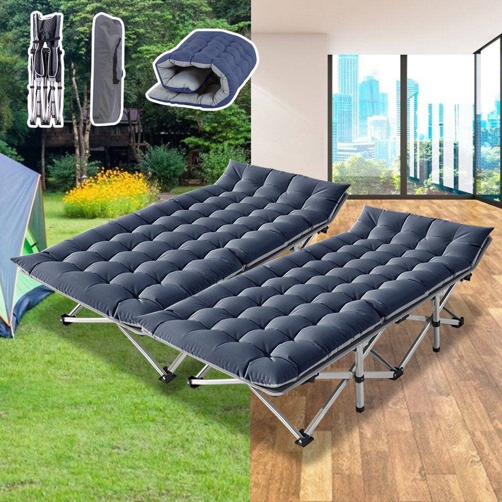 ABORON Folding Camping Cot for Adults & Kids, Folding Guest Bed Cots,Sleeping Cot Folding Bed with 2 Sided Mattress & Carry Bag