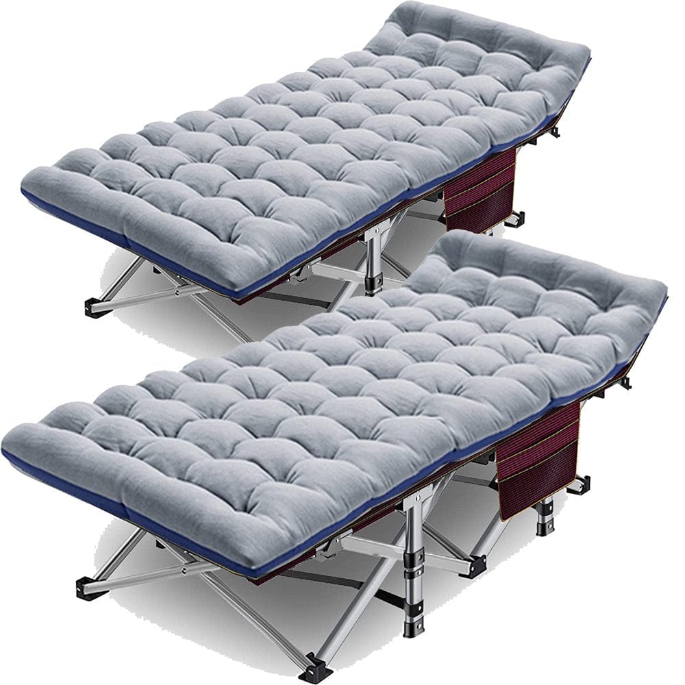 ABORON Folding Camping Cot for Adults & Kids, Folding Guest Bed Cots,Sleeping Cot Folding Bed with 2 Sided Mattress & Carry Bag