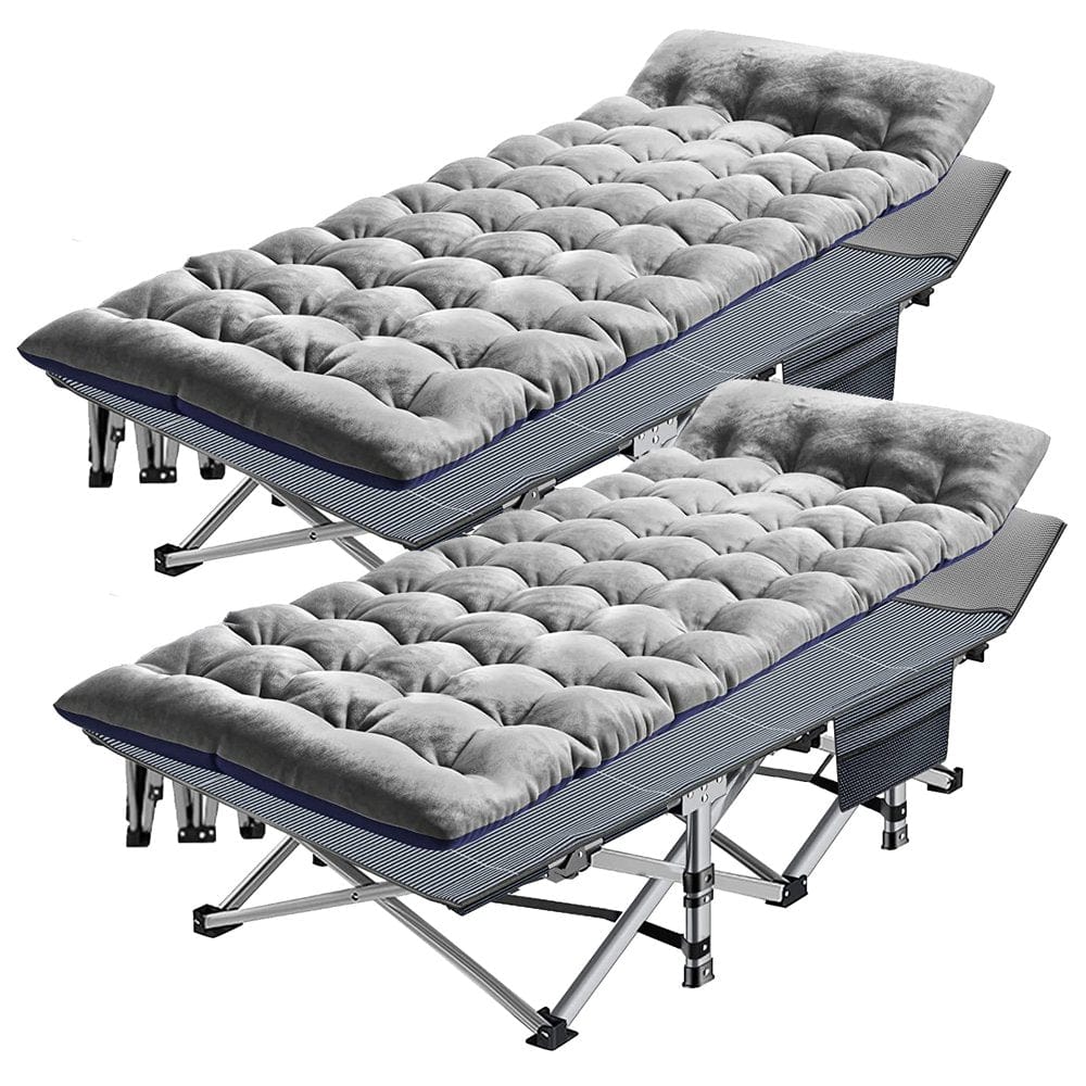 ABORON Folding Camping Cot for Adults & Kids, Folding Guest Bed Cots,Sleeping Cot Folding Bed with 2 Sided Mattress & Carry Bag