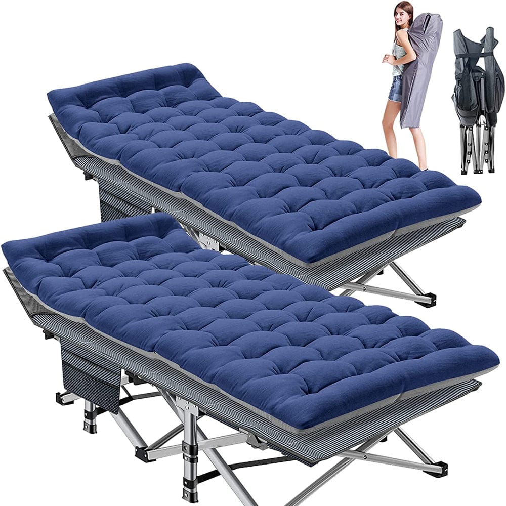 ABORON Folding Camping Cot for Adults & Kids, Folding Guest Bed Cots,Sleeping Cot Folding Bed with 2 Sided Mattress & Carry Bag