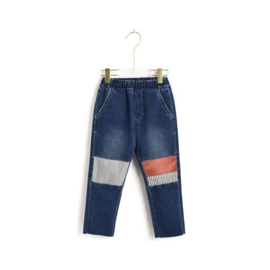 Aimama Contrasting Knees Jeans