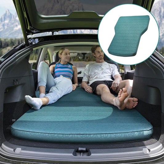 AIRELAX Car Mattress for Tesla Model Y Trunk 3D, Self Inflating Air Mattress with Inner Foam, 3" Thick Sleeping Pad for Camping, Portable Roll up Bed for Travel - Viridian Green