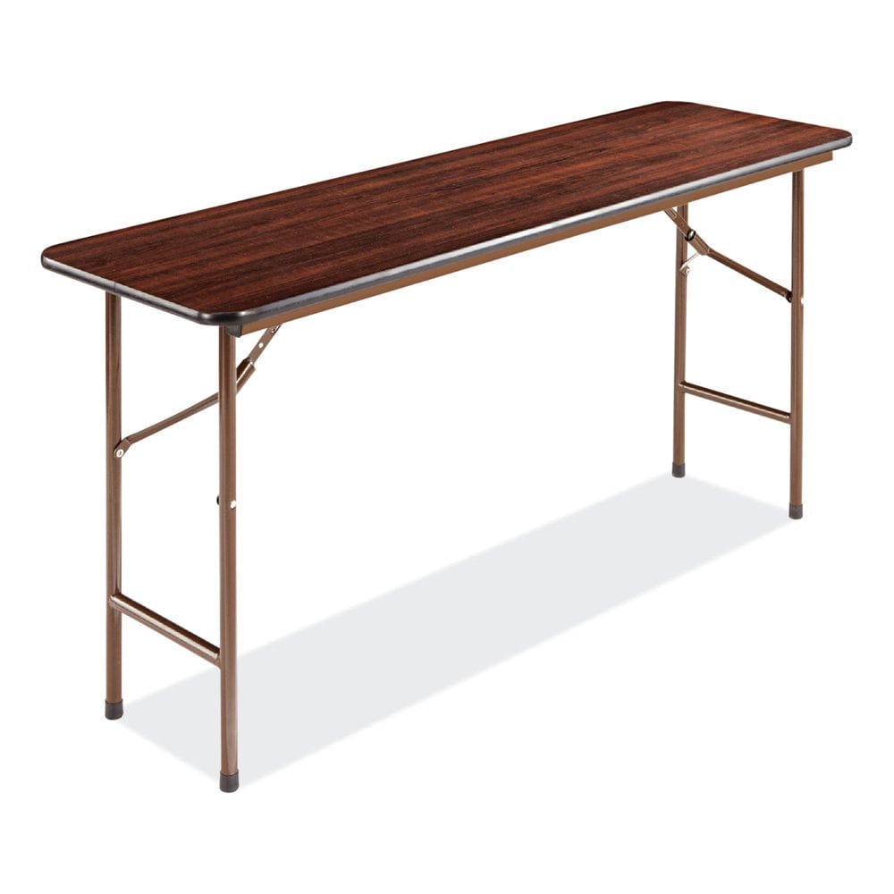 Alera Wood Folding Table, Rectangular, 48W X 23.88D X 29H, Mahogany