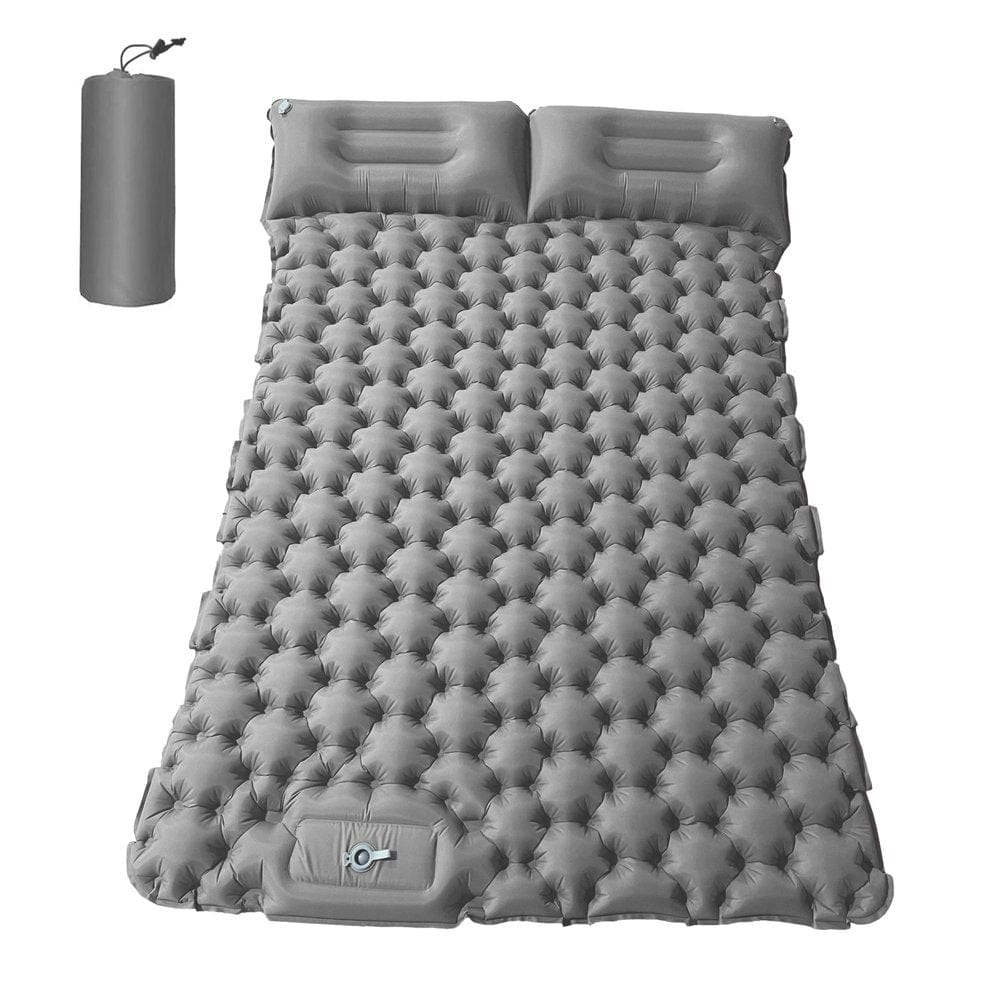 Andoer 2 Person Camping Mat with Air Pillow Portable Air Mattress Waterproof Backpacking Sleeping Pad