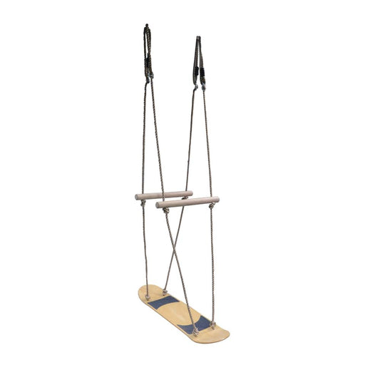 Bliss Hammocks BH-992B Wooden Skateboard Swing W/ Strong Woven Rope & Handle Bars, Easy Assembly & Durable, 200 Lbs Capacity