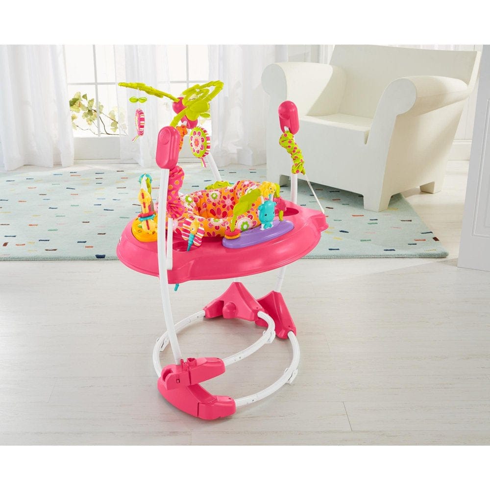 Children'S Jumping Chair Pink Petals Jumperoo with Music, Lights & Sounds