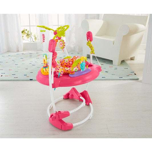 Children'S Jumping Chair Pink Petals Jumperoo with Music, Lights & Sounds
