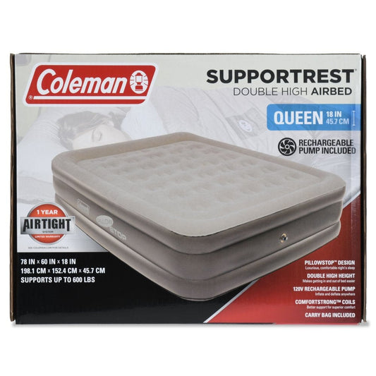 Coleman 18" Raised Air Mattress, with Built-In Pump, Queen