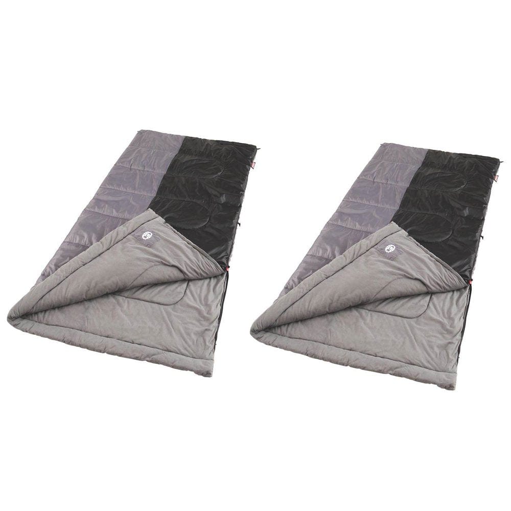 Coleman Biscayne Warm Weather Big and Tall Thermolock Sleeping Bag (2 Pack)