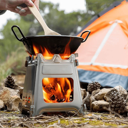 Collapsible Stainless Steel Camping Stove. Shop Camping Cookware & Dinnerware on Mounteen. Worldwide shipping available.