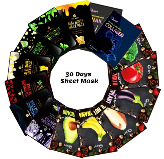QURET- PAX MOLY 30 Days Facial Sheet Mask