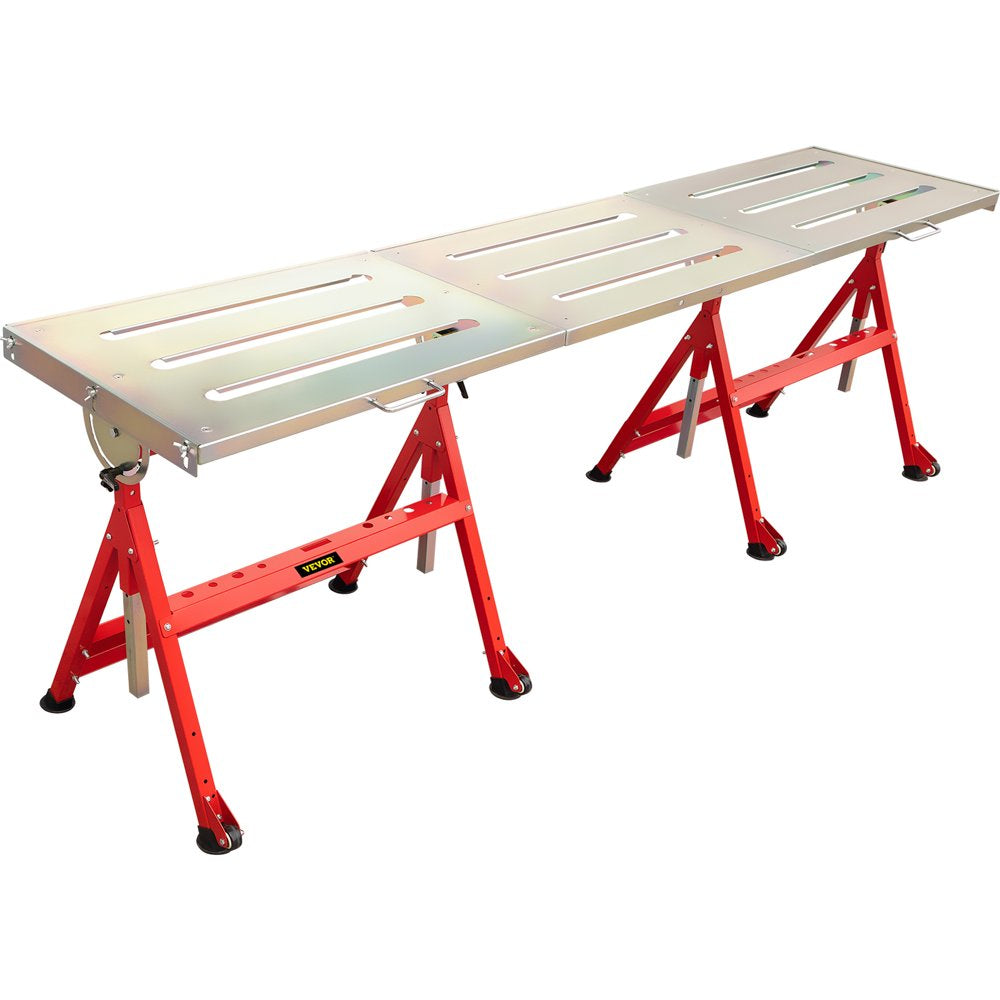 Vevorbrand Welding Table 30'' X 20'' Adjustable Angle & Height Portable Steel Welding Table，Strong Hold Industrial Bench