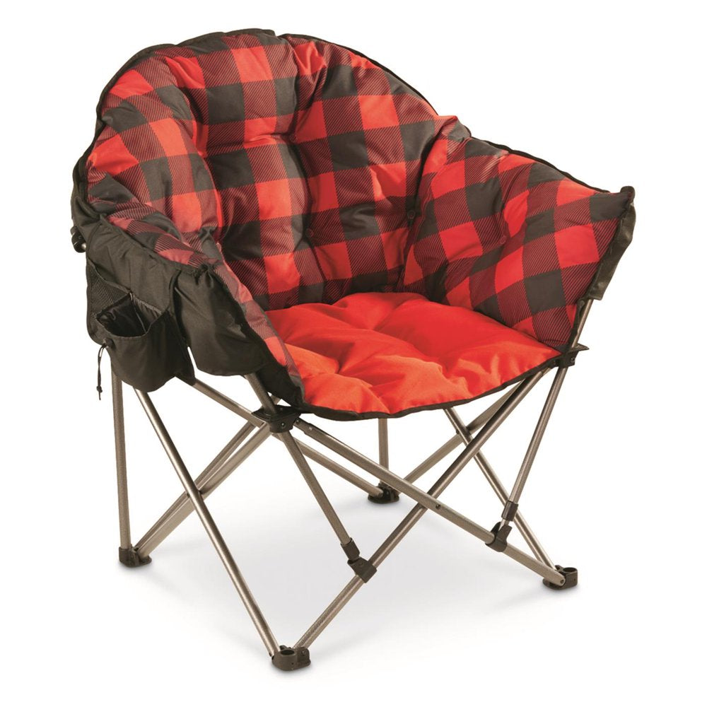Guide Gear Club Camping Chair, Oversized, Portable, Folding with Padded Seats, 500-Lb. Capacity
