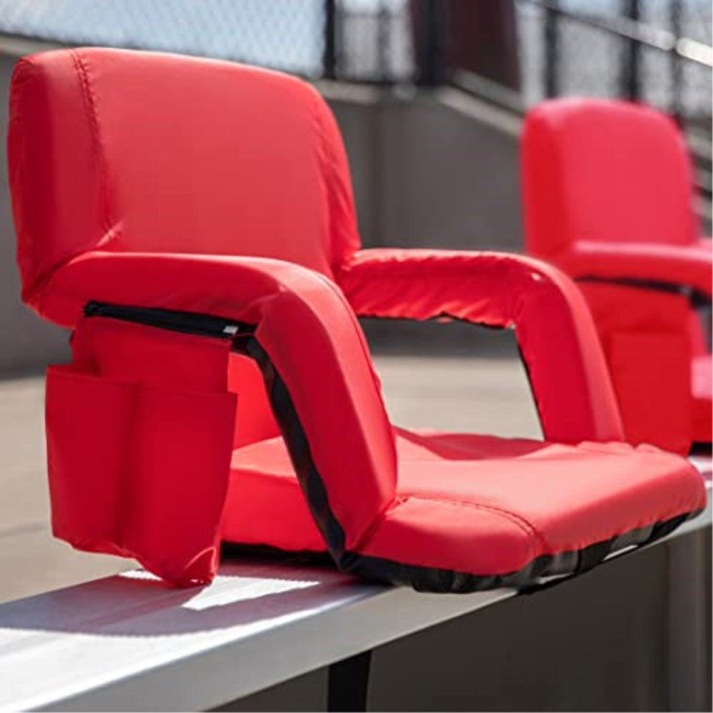 Flash Furniture Malta Fabric Stadium Chair (2 Pack), Black