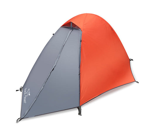 Single-person Aluminum Pole Tent Double-Layer Rainstorm-proof Windproof Light Portable Quick-Opening Professional Camping Tent - Blue Force Sports