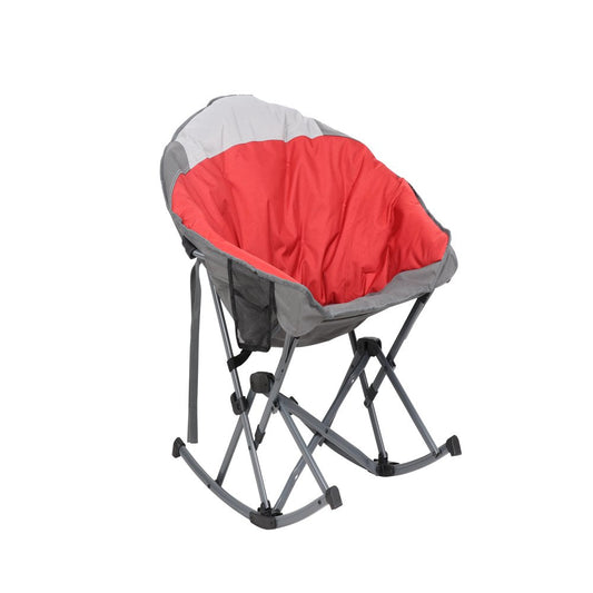 Timber Ridge Rocking Club Camping Chair, Red and Gray, Adult