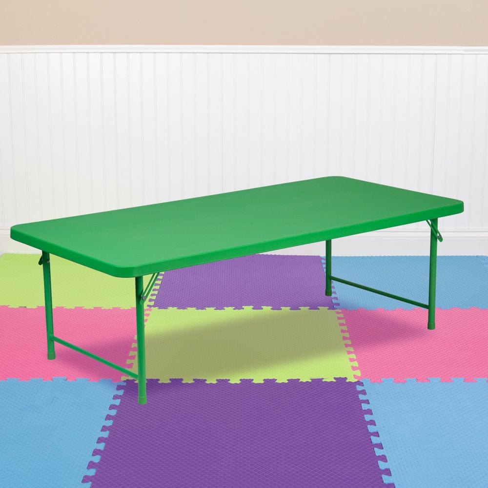 Flash Furniture Kid'S Granite White Plastic Folding Table