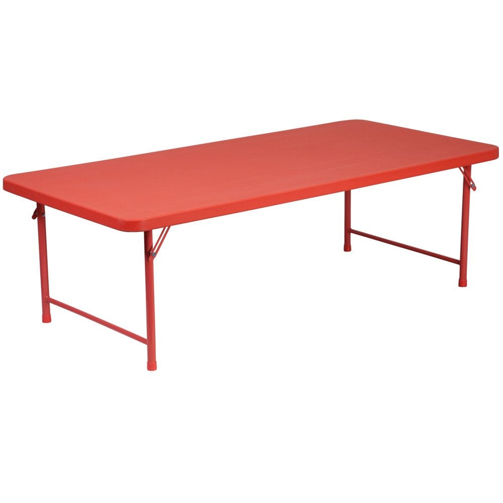 Flash Furniture Kid'S Granite White Plastic Folding Table