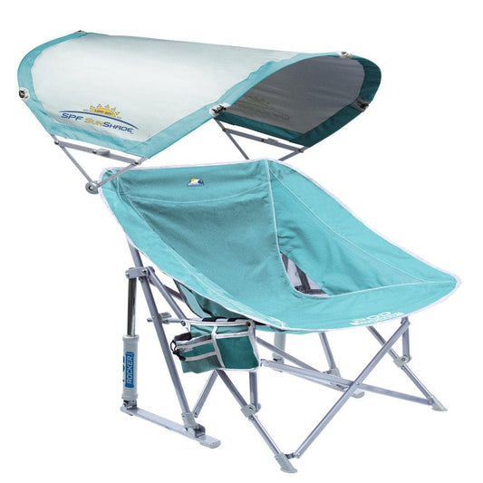 GCI Outdoor Pod Rocker with Sunshade, Seafoam Green