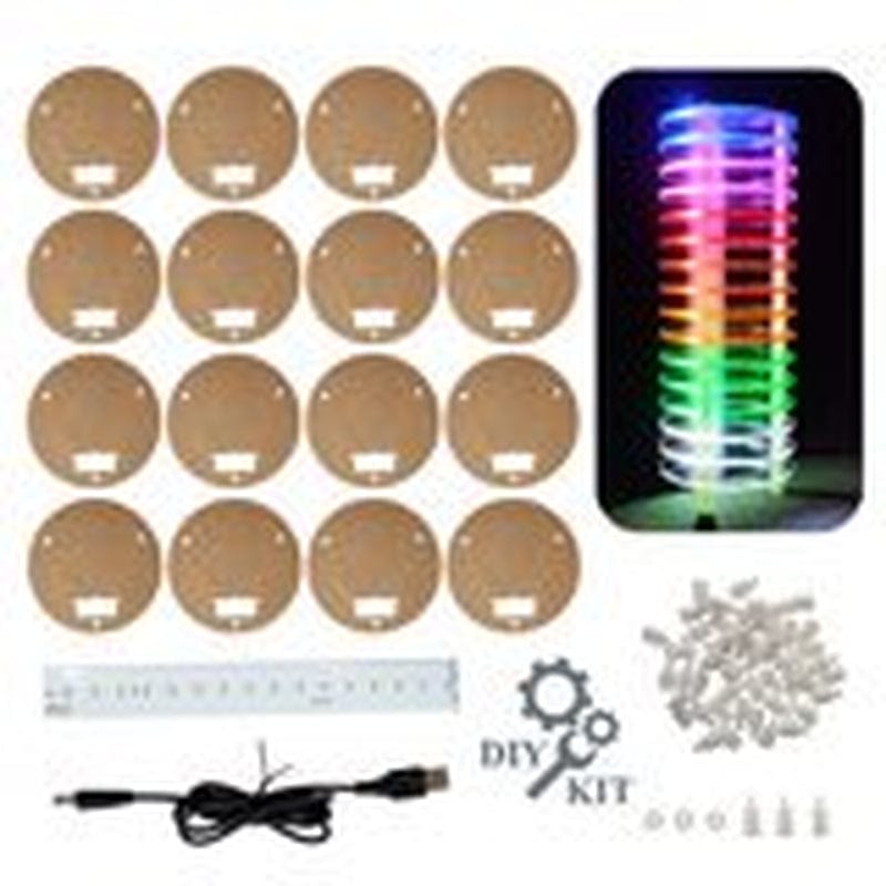 Icubesmart GZT12 Led Canton Tower Model DIY Electronic Kit Learning to Soldering Project Kit Best Gift for Children(Tower12-Kit)